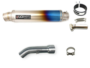 HONDA REBEL250 2023- LCIPARTS LCIPARTS  ROUND TITANIUM SLIP-ON MUFFLER