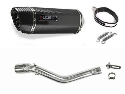 HONDA CRF250L CRF250M 2017-2020 MD44 LCIPARTS TWINEND CARBON  SLIP-ON MUFFLER