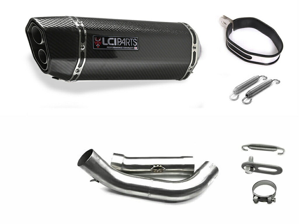 HONDA HORNET250 1996-2007 MC31 LCIPARTS TWINEND CARBON  SLIP-ON MUFFLER