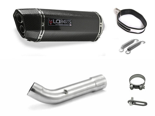 HONDA VFR800X 2014-2016 EBL-RC80 LCIPARTS TWINEND CARBON  SLIP-ON MUFFLER