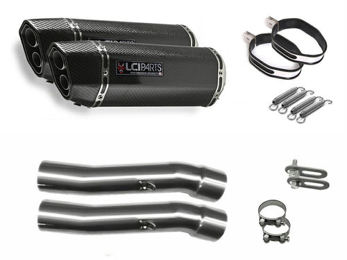 HONDA VT250F/FE 1982-1985 MC08 LCIPARTS TWINEND CARBON  SLIP-ON MUFFLER