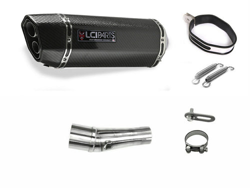 KAWASAKI NINJA250 Z250 2013-2017 LCIPARTS TWINEND CARBON  SLIP-ON MUFFLER