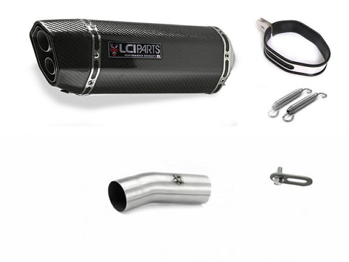 KAWASAKI ZX10R ZX-10R 2008-2010 LCIPARTS TWINEND CARBON  SLIP-ON MUFFLER