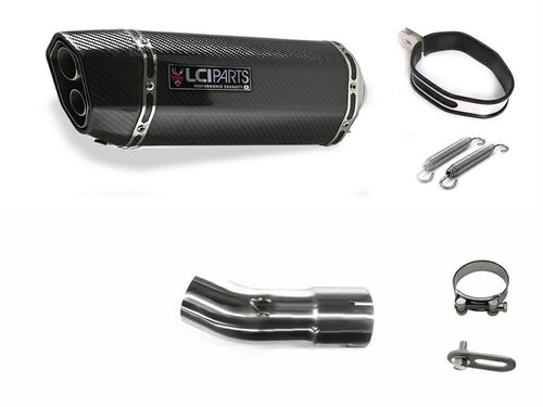 KAWASAKI ZX10R ZX-10R 2011-2015 LCIPARTS TWINEND CARBON  SLIP-ON MUFFLER