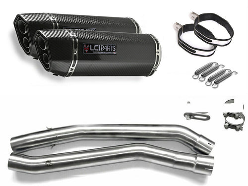 KAWASAKI ZX-14 ZZR1400 ZX14 2008-2011 LCIPARTS TWINEND CARBON  SLIP-ON MUFFLER