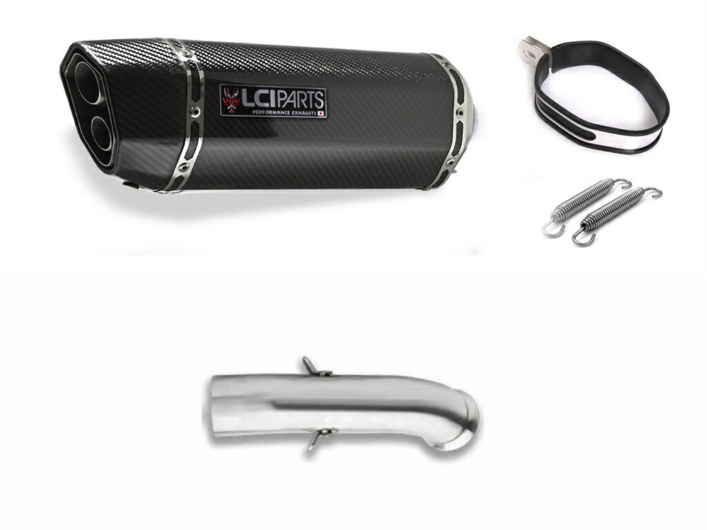 KTM DUKE 125 200 2017-2019 LCIPARTS TWINEND CARBON  SLIP-ON MUFFLER