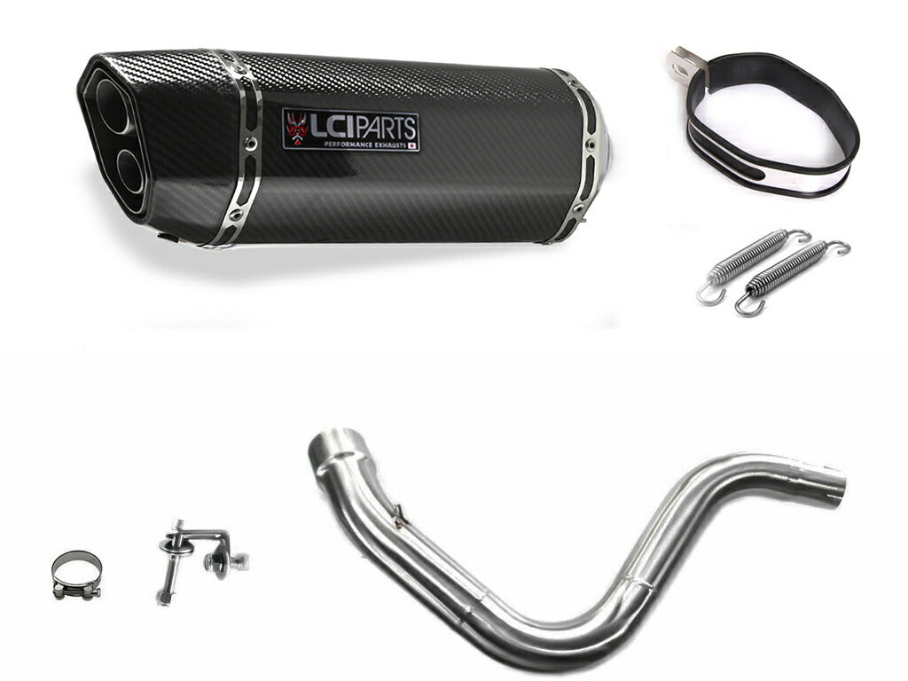 KTM DUKE250 DUKE390 2014-2016 LCIPARTS TWINEND CARBON  SLIP-ON MUFFLER