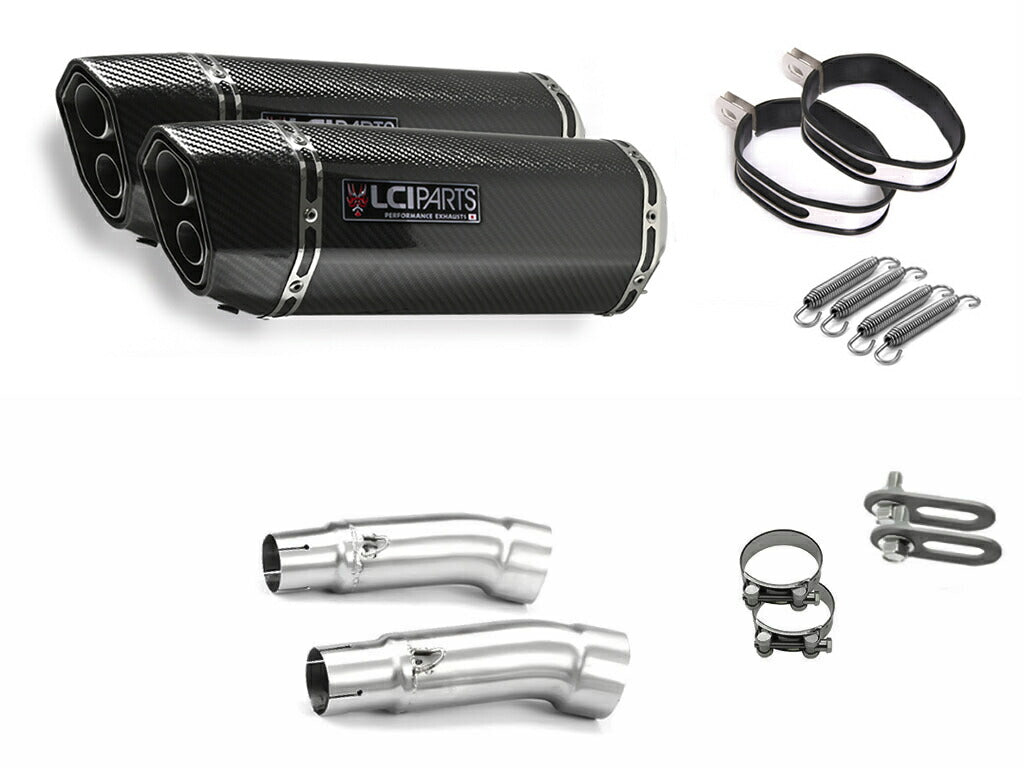 HONDA CB900 HORNET 2001- SC48 LCIPARTS TWINEND CARBON  SLIP-ON MUFFLER