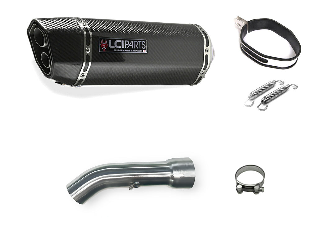 HONDA REBEL250 2023- LCIPARTS LCIPARTS  TWINEND CARBON SLIP-ON MUFFLER