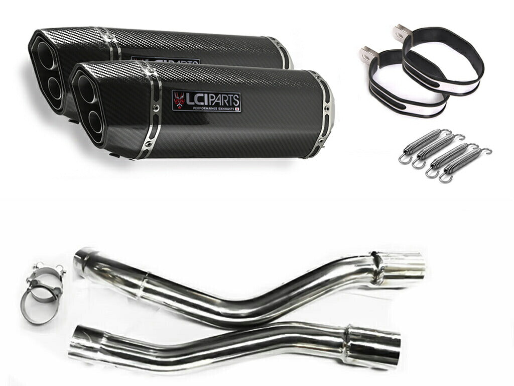 SUZUKI GSR250 /S/F 2012-2017 LCIPARTS TWINEND CARBON  SLIP-ON MUFFLER