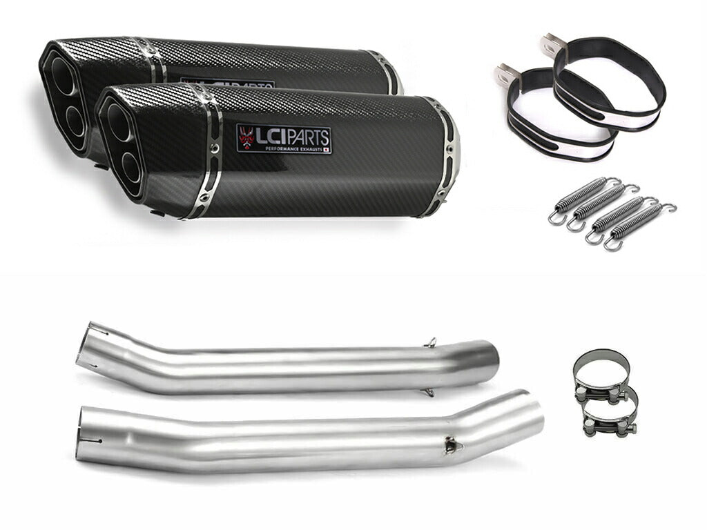 SUZUKI GSX1400 2001-2004 LCIPARTS TWINEND CARBON  SLIP-ON MUFFLER