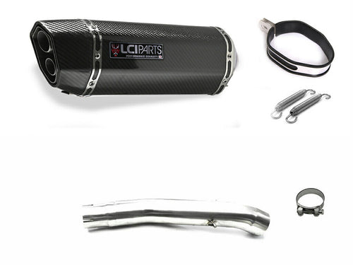 SUZUKI GSX-R1000 K5K6 2005-2006 LCIPARTS TWINEND CARBON  SLIP-ON MUFFLER