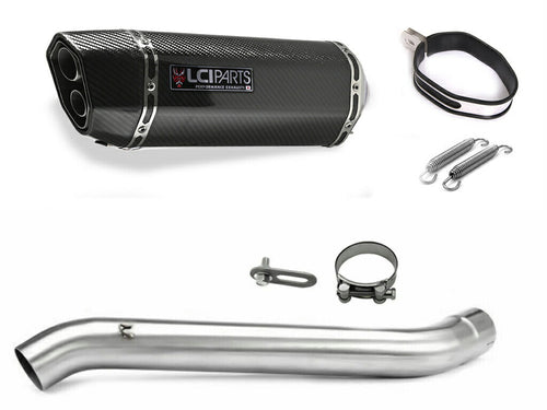 SUZUKI GSX-R1000 K7K8 2007-2008 4in1 LCIPARTS TWINEND CARBON  SLIP-ON MUFFLER