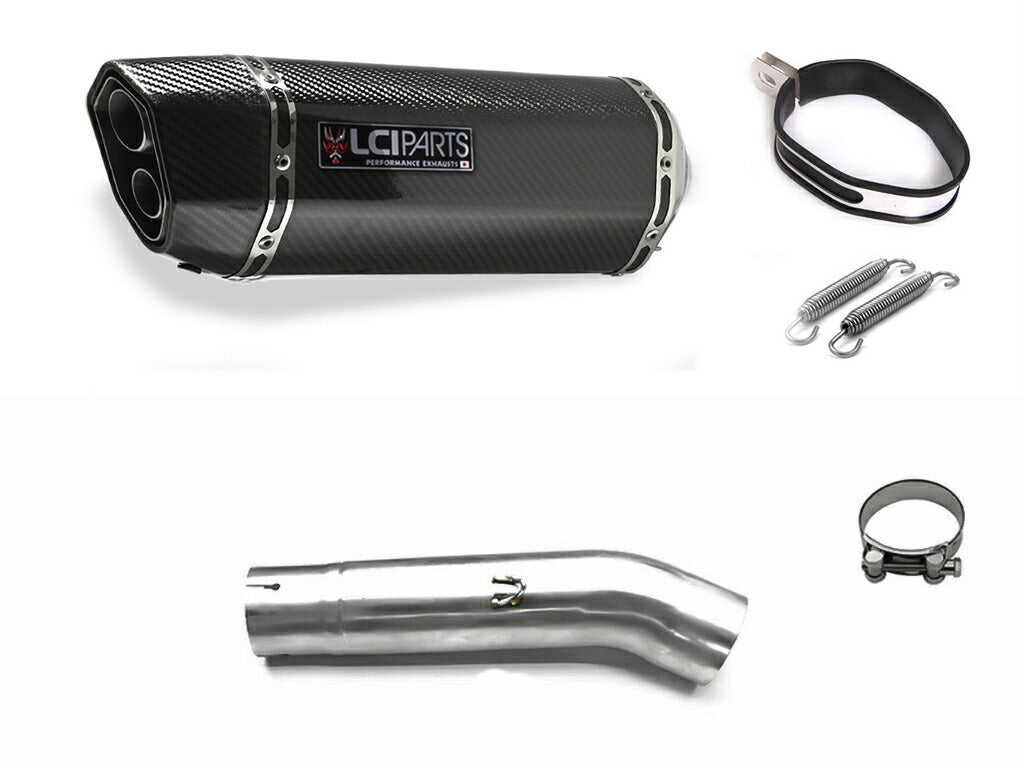 YAMAHA FZ6 FZS600 Fazer6 1998-2003 LCIPARTS TWINEND CARBON  SLIP-ON MUFFLER