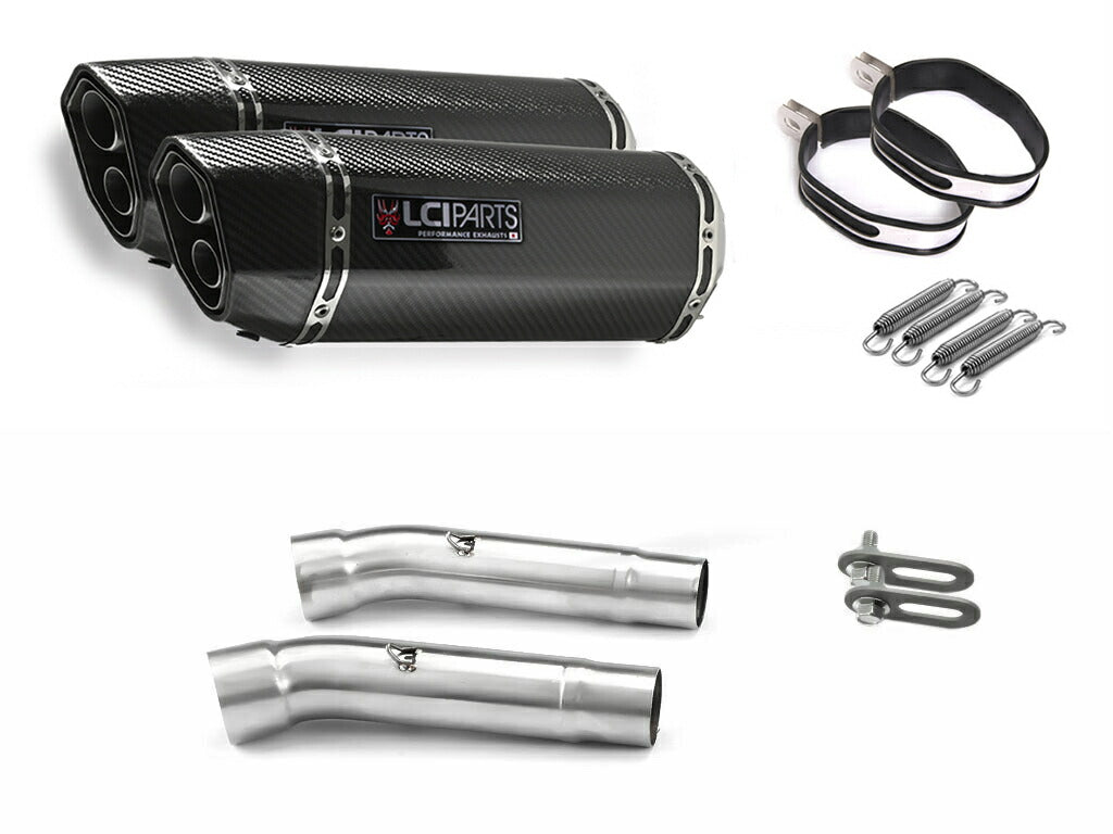 YAMAHA TRX850 1995- LCIPARTS TWINEND CARBON  SLIP-ON MUFFLER