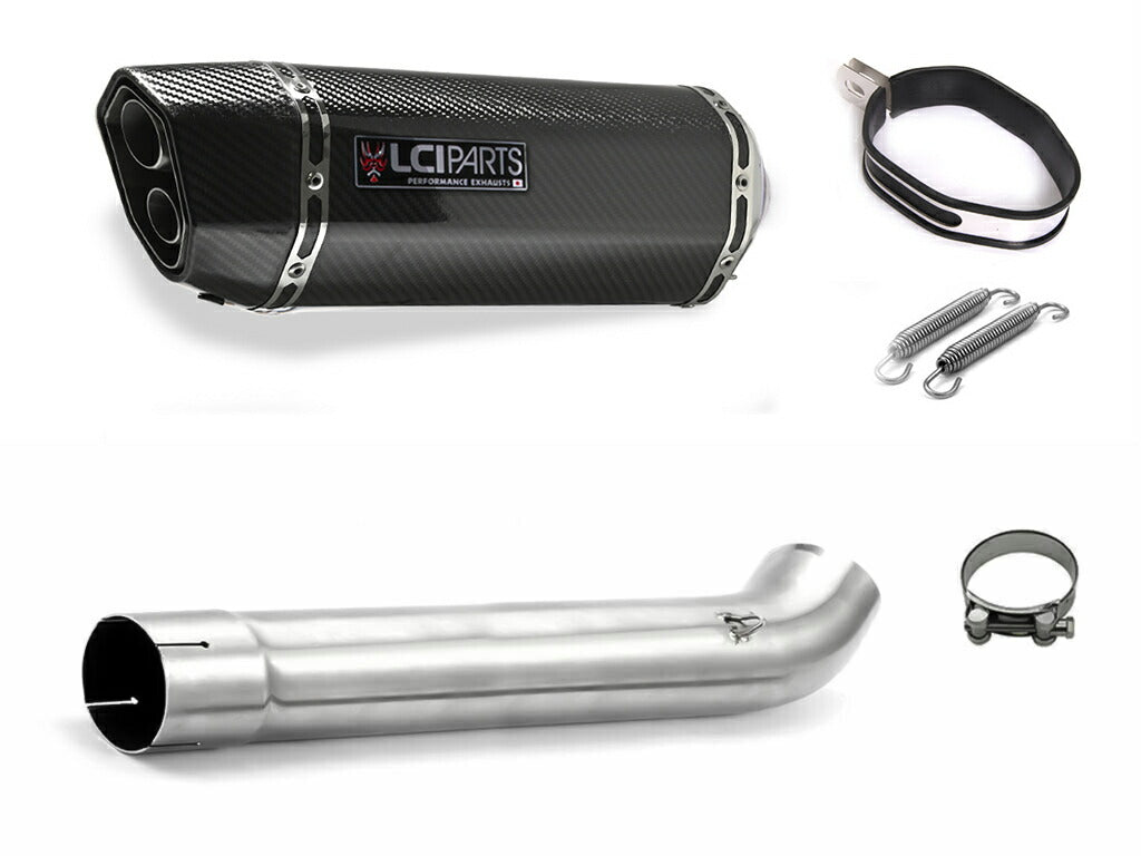 YAMAHA XJR400 2001-2011 LCIPARTS TWINEND CARBON  SLIP-ON MUFFLER