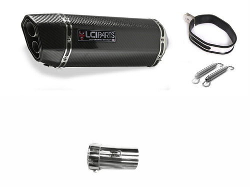 YAMAHA YZF-R6 2006-2018 LCIPARTS TWINEND CARBON  SLIP-ON MUFFLER