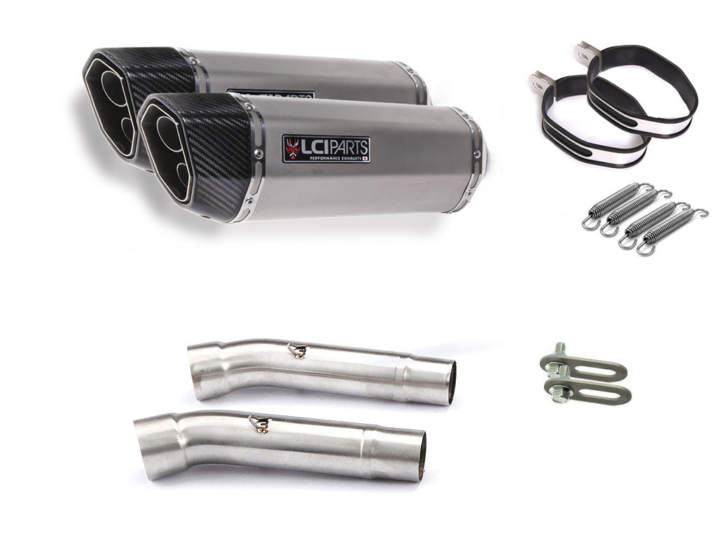DUCATI 900SS 1989-1997 LCIPARTS TWINEND STAINLESS steel  SLIP-ON MUFFLER