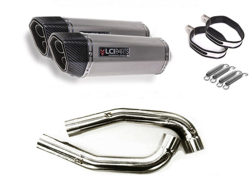 DUCATI ST2 ST4 1996-2004 LCIPARTS TWINEND STAINLESS steel  SLIP-ON MUFFLER