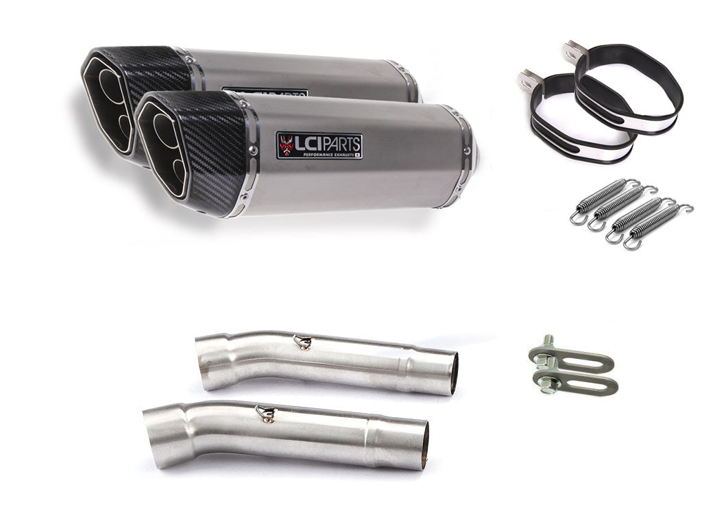 DUCATI MONSTER400 M400 LCIPARTS TWINEND STAINLESS steel  SLIP-ON MUFFLER