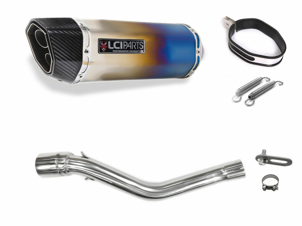 HONDA CRF250 RALLY 2017-2020 MD44 LCIPARTS TWINEND TITANIUM  SLIP-ON MUFFLER