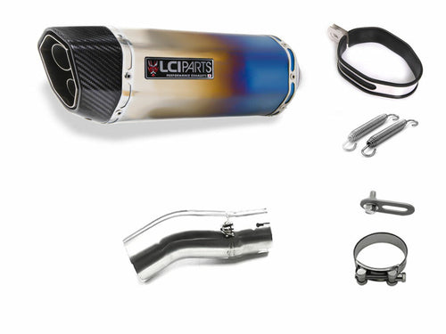 KAWASAKI NINJA H2SX / H2SX SE 2022-2024 (8BL-ZXT02P) LCIPARTS LCI TWINEND TITANIUM SLIP-ON MUFFLER