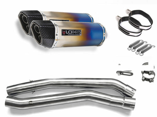 KAWASAKI ZX-14 ZZR1400 ZX14 2008-2011 LCIPARTS TWINEND TITANIUM  SLIP-ON MUFFLER