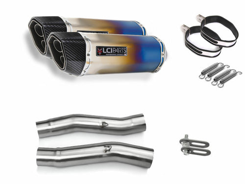 KAWASAKI ZZR400 ZZR600 1990-2008 LCIPARTS TWINEND TITANIUM  SLIP-ON MUFFLER