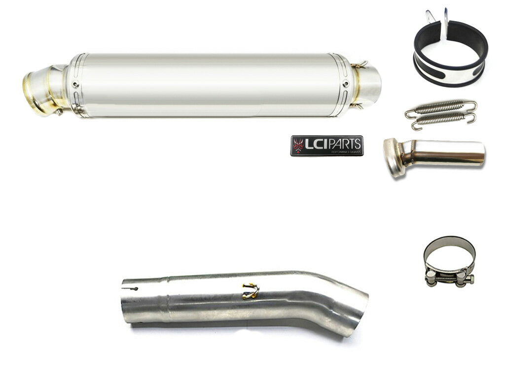 SUZUKI GSX-R600 GSX-R750 2011-2023 LCIROUND STAINLESS steel SLIP-ON MUFFLER