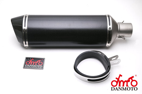 Universal Full Carbon silencer 51mm (ldex-us005) - DANMOTO EXHAUSTS
