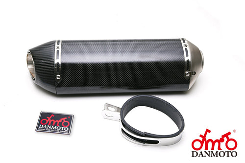 Universal Full Carbon silencer 51mm (ldex-us006) - DANMOTO EXHAUSTS