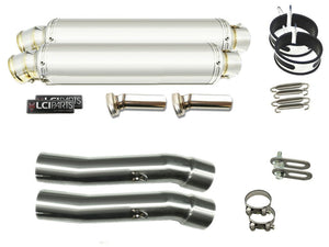 YAMAHA XJR1300 [5EA] 1998-2002 LCIROUND STAINLESS steel SLIP-ON MUFFLER